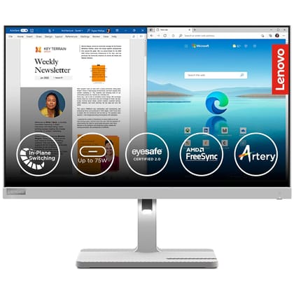 Lenovo L-Seies 23.8 Full HD IPS Panel UltraSl3 100Hz, HDMI,USB-C,Speaker 3W,60.45cm