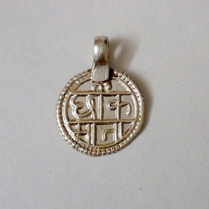 Antique vintage design  silver indian goddess solid silver handmade tribal amulet pendant tabiz from rajasthan