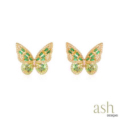 Magical Butterfly 18K Gold Plated Earrings-Mixed colour