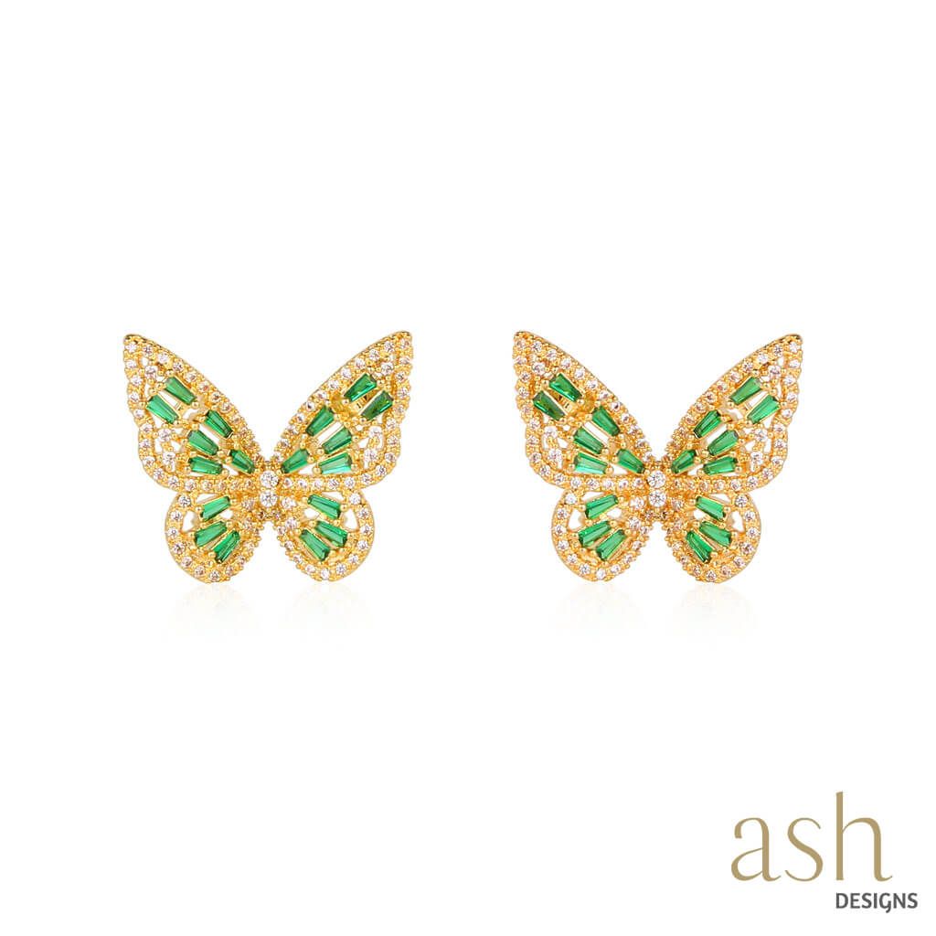 Magical Butterfly 18K Gold Plated Earrings-Mixed colour