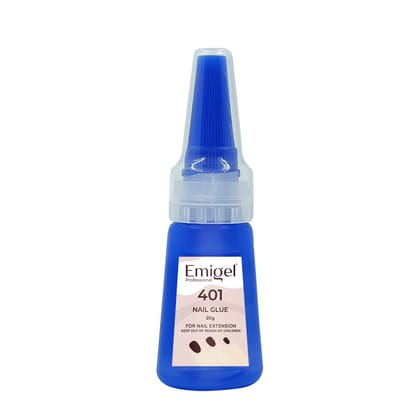 Emigel Professional Nail Glue | Glue for Artificial Nail | 401 Rapid Fix Glue | 20gm per Bottle Emigel Professional Nail Glue | Glue for Artificial Nail | 401 Rapid Fix Glue | 20gm per Bottle - Clear
