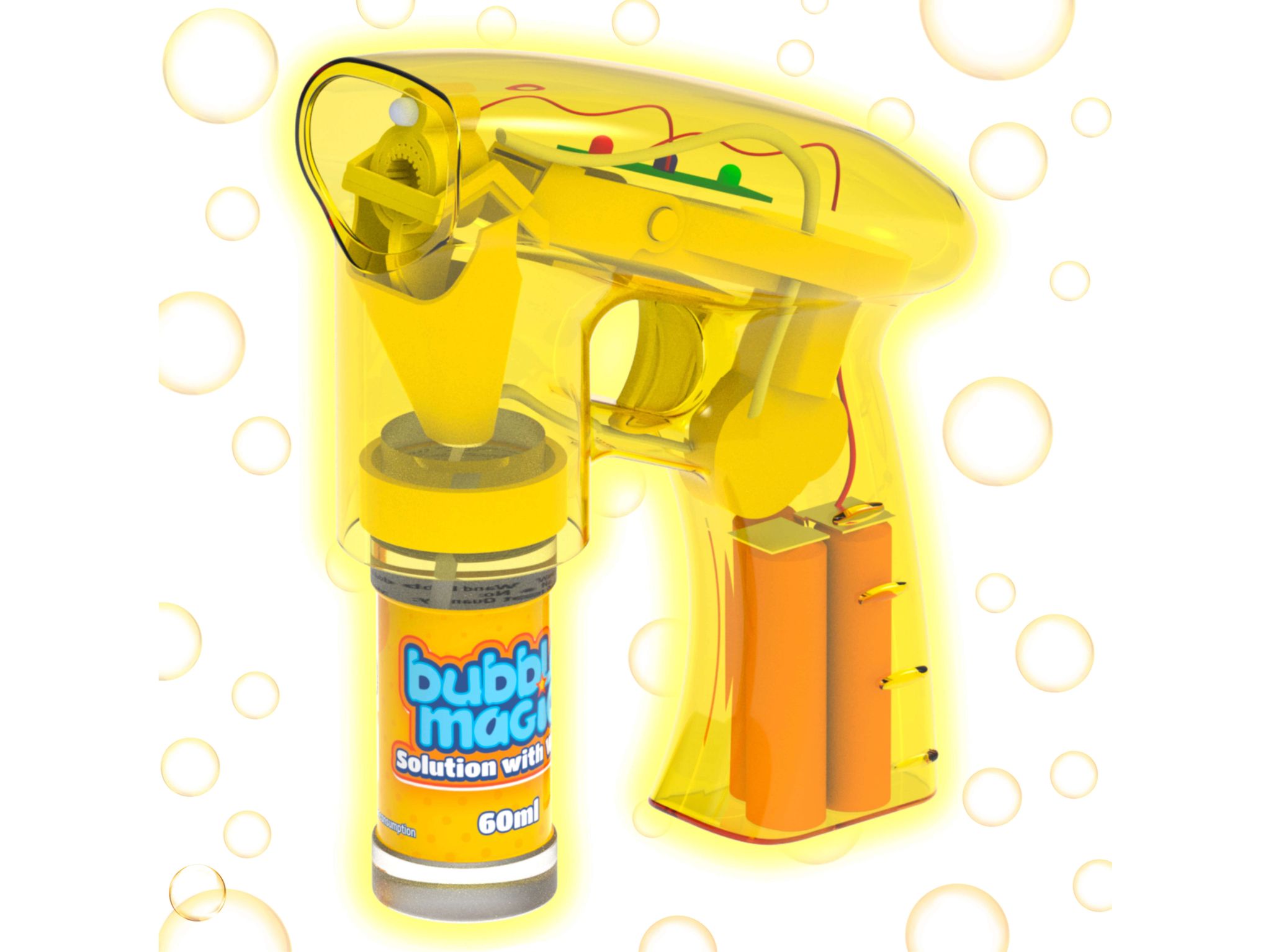 Bubble Magic Light Up Electronic Bubble Blaster - Yellow