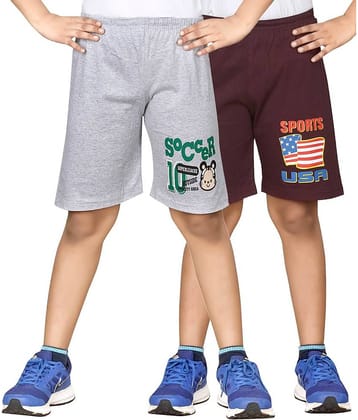Dongli Pack of 2 Cotton Shorts For Boys ( Multi )