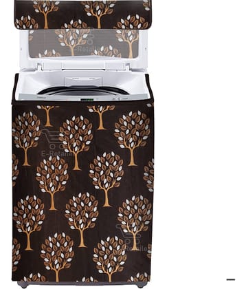 E-Retailer Single Polyester Brown Washing Machine Cover for Universal 8 kg Top Load