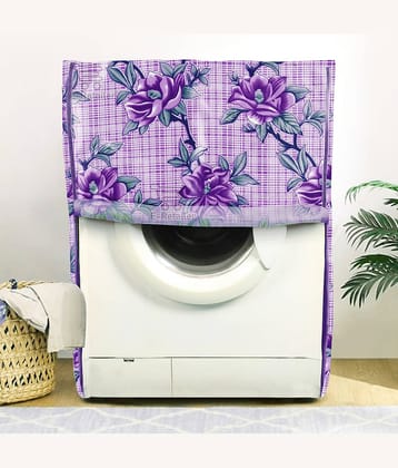 E-Retailer Single Polyester Purple Washing Machine Cover for Universal 8 kg Front Load