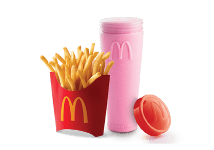 Strawberry Shake + Fries (M)