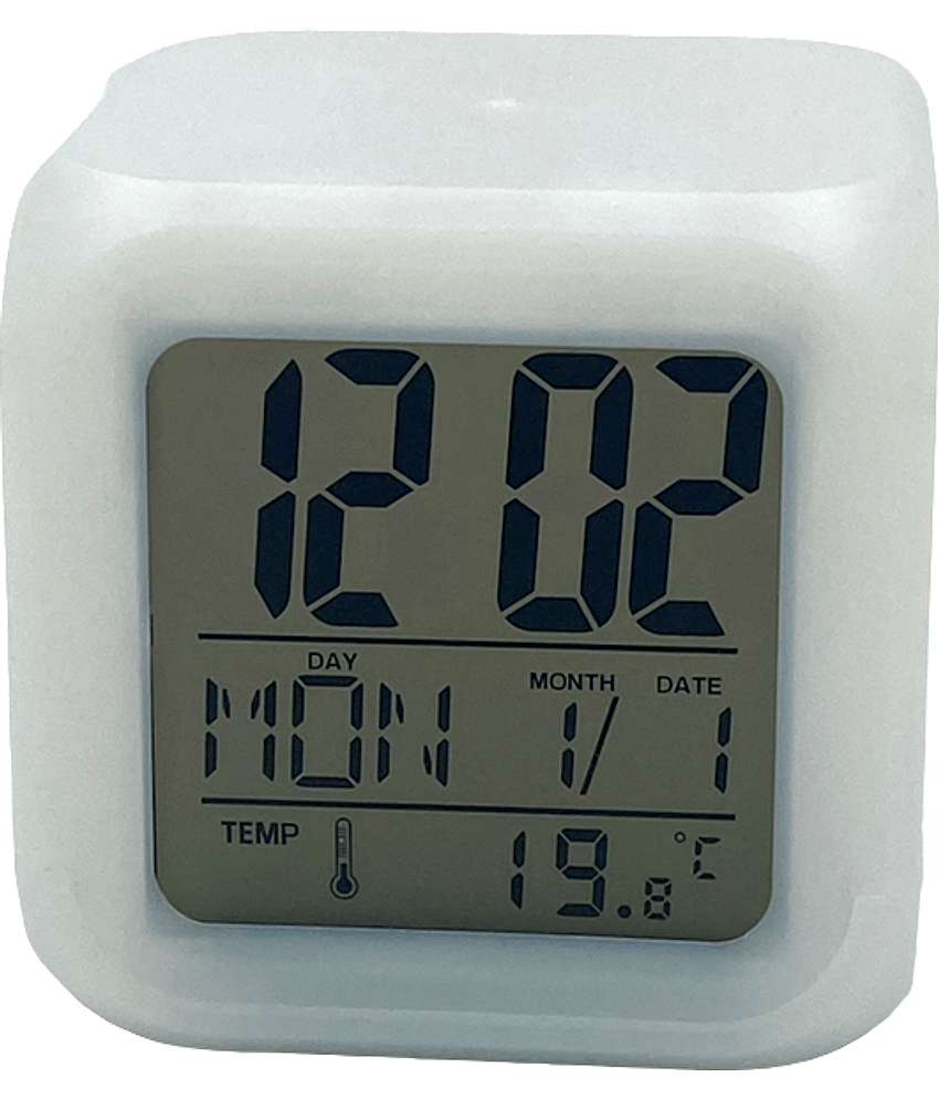 eBizMourGTPL Digital Plastic Square Table Clock - Pack of 1