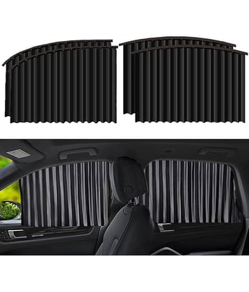 GEEO Universal Fit Magnetic Car Side Window Privacy Sunshade Magnet Pleated Curtains for Car Window
