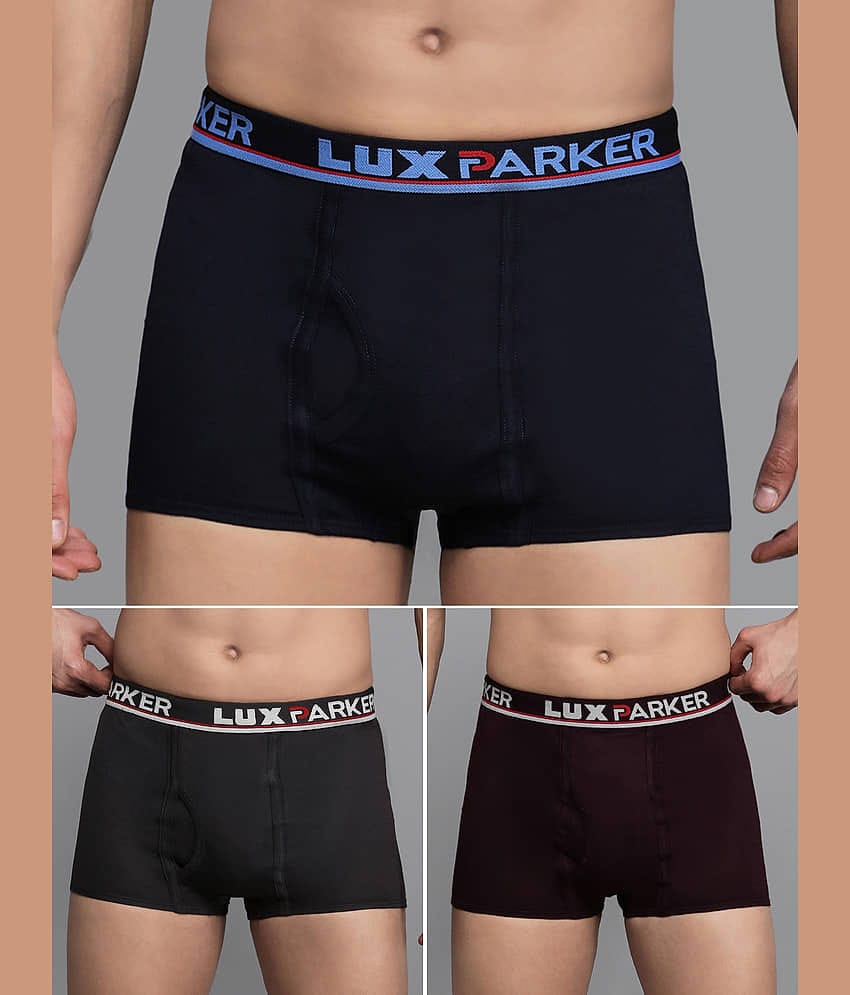 LUX PARKER Pack of 3 Cotton Blend Trunks For Men's ( Multicolor15 )