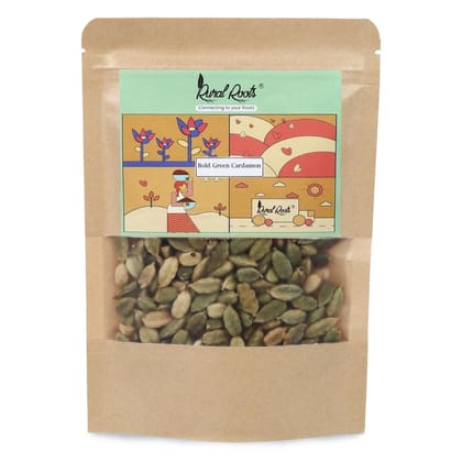 Rural Roots Whole Cardamom (Elaichi), 50g | Green Cardamom Small 7-8mm | Choti Elachi | Authentic Flavour for Cooking, Baking & Masala Blends - Rich Aroma & Natural Freshness