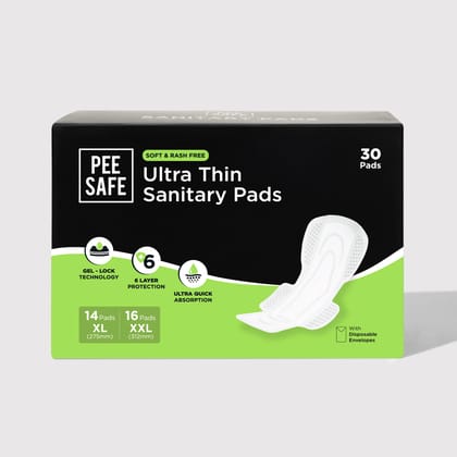 Ultra Thin Sanitary Pad  (14 XL & 16 XXL) - Pack of 30 Ultra Thin Sanitary Pad  (14 XL & 16 XXL) - Pack of 30 - Default Title