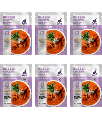 Alco Spices Butter Chicken Gravy : Natural & Fresh Instant Gravy (6 x 50gm) 300 gm