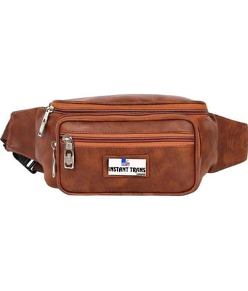 TRANSLUGGAGE Fabric Brown Waist Pouch