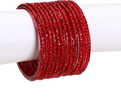 Somil Designer Set Of Bangle For Party And Daily Use, Glass, Ornamented-DK83 - None