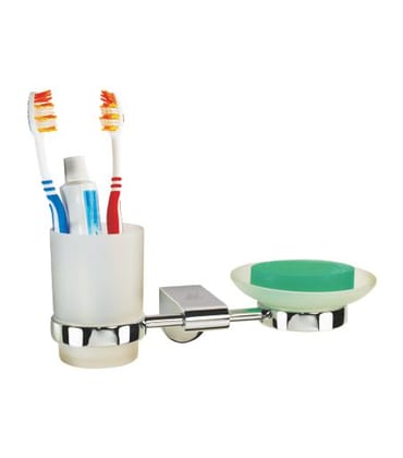 Twin Holder for Tumbler and Soap Tray