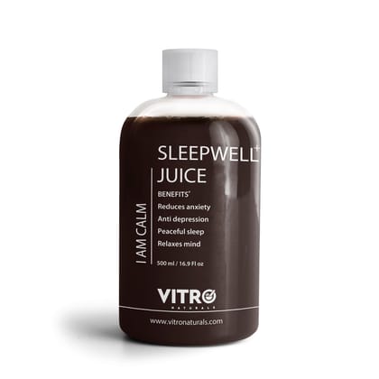 Vitro Sleepwell+ Juice | Mix of Ashwagandha Shankhpushpi and Valerian Juice 500ml-1 Unit : ₹ 325 @ 19%