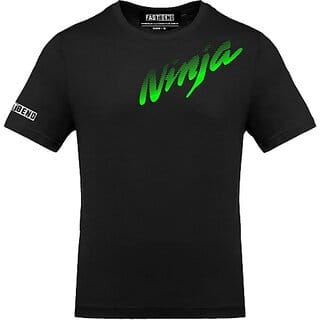 FastB Men Printed Round Neck Black T-Shirt