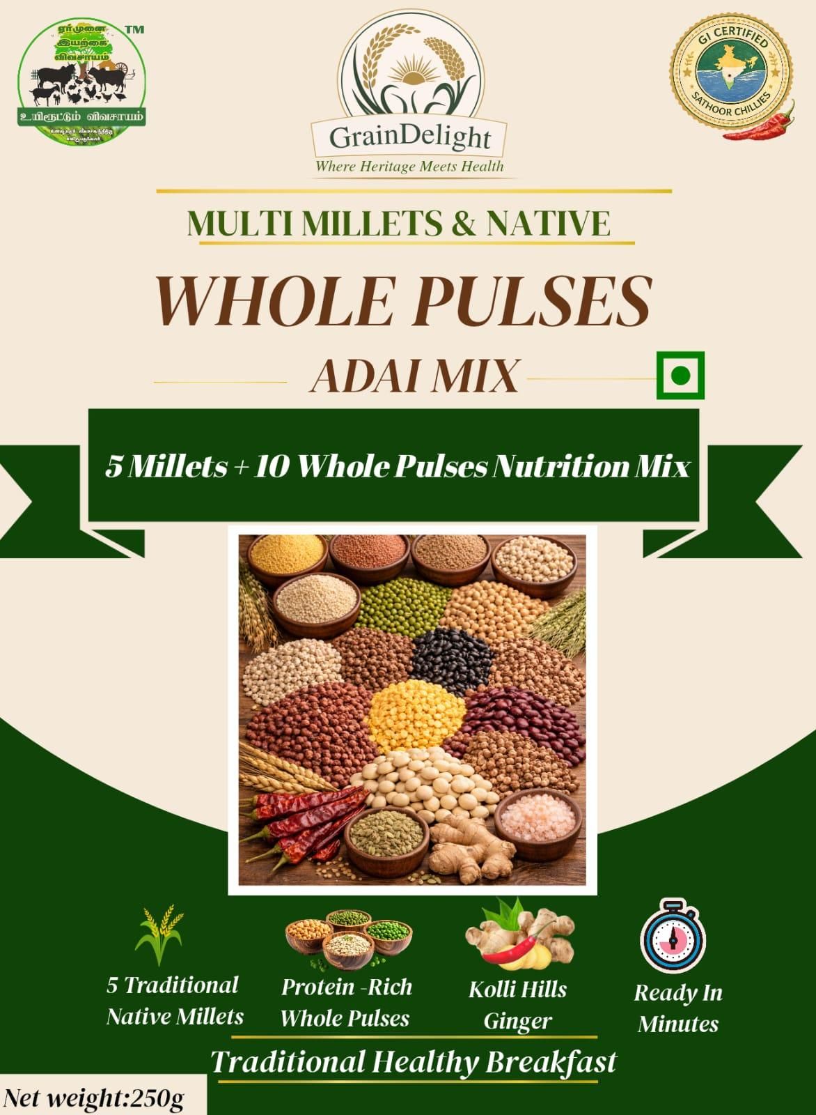 MULTI-MILLETS & NATIVE WHOLE-GRAINS ADAI MIX