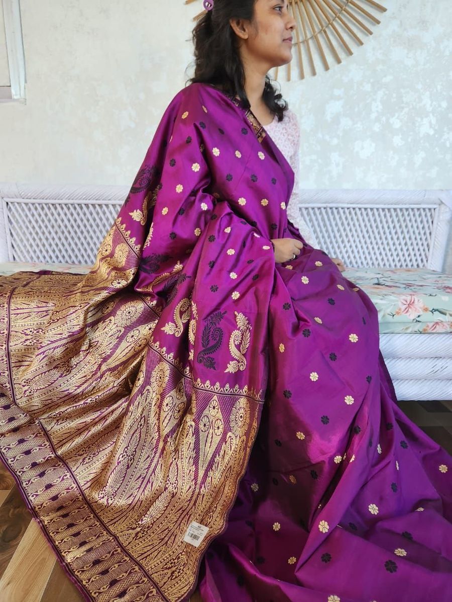Mulberry Silk Saree/ Assam Paat Silk