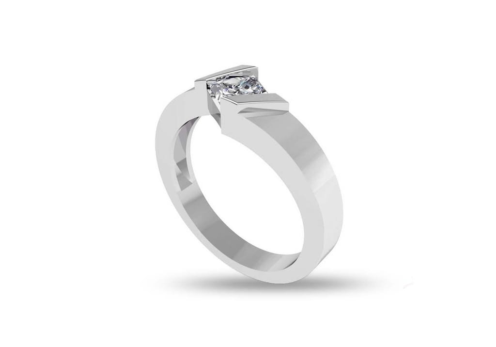Solitaire Engagement Ring for Men