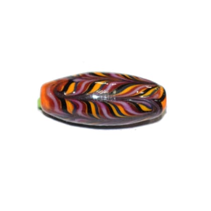 Handmade Fancy Lampwork Glass Beads For Jewelry Making Necklace , Earring and Bracelet (Oval) SFL-966-Per Packet 25 Pcs / 28X14 MM