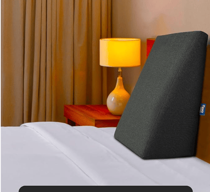 Starlon Wedge Pillow | Memory Foam | Wedge Pillow for Back Support, Acid Reflux, Snoring, GERD, Leg Elevation, Pregnancy (Grey, L51 X W50 X H25 cm)