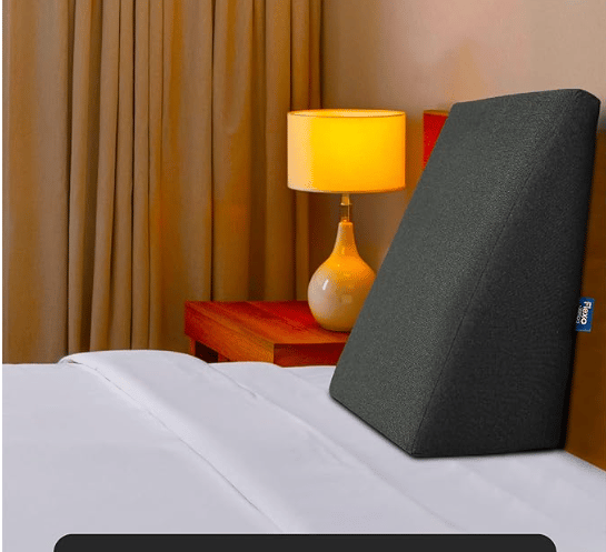 Starlon Wedge Pillow | Memory Foam | Wedge Pillow for Back Support, Acid Reflux, Snoring, GERD, Leg Elevation, Pregnancy (Grey, L51 X W50 X H25 cm)