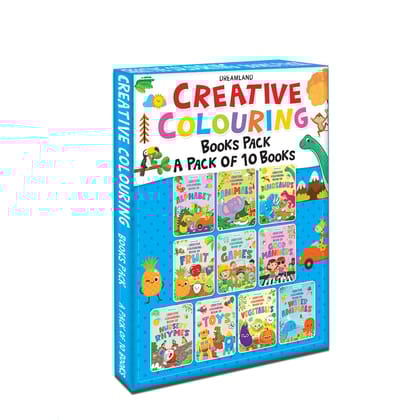 Creative Copy Colouring 10 Books Pack for Kids Age 1 -6 Years | 160 Pages Drawing and Painting Books