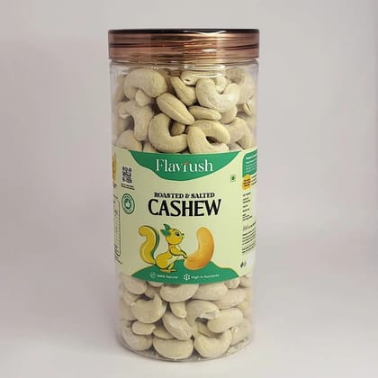 Flavrush Roasted Salted Cashews - 500g Jar