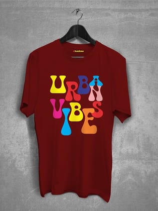 Urban Vibes T-Shirt-Maroon / 5XL