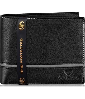 Walrus Leather Black Casual Regular Wallet