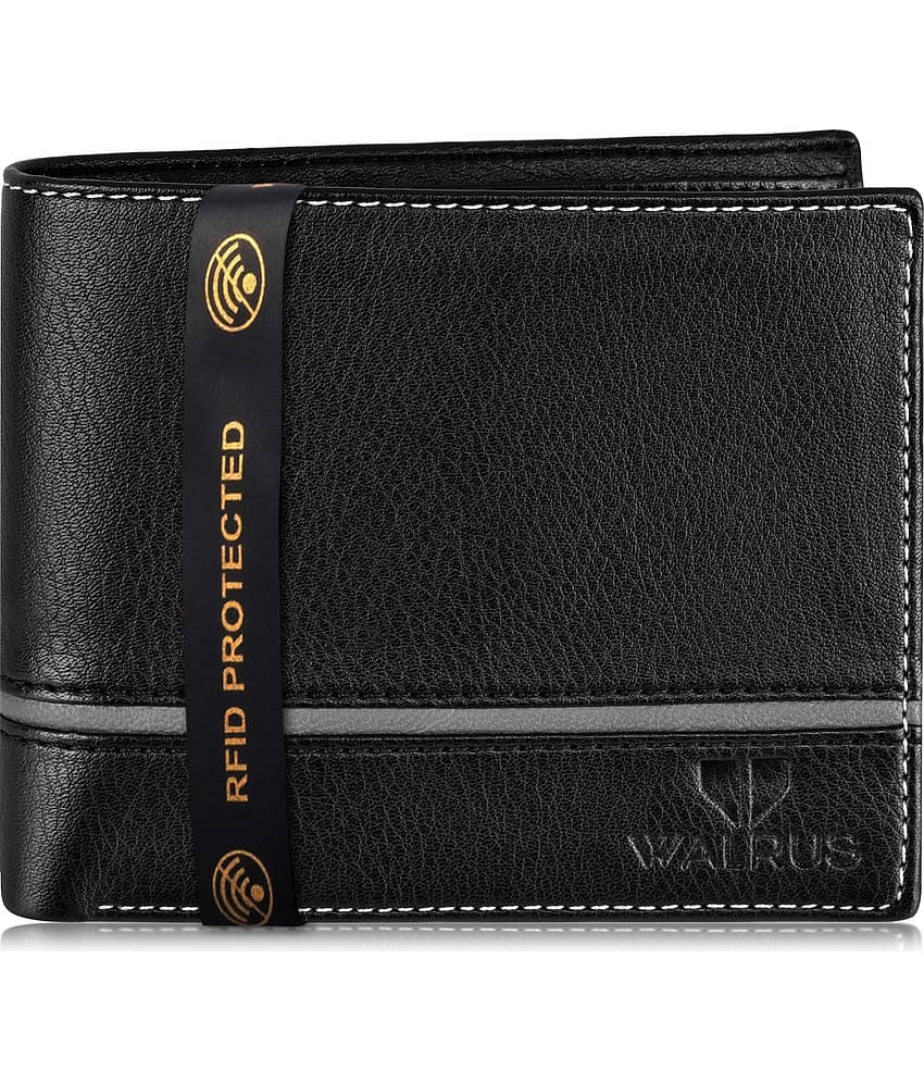 Walrus Leather Black Casual Regular Wallet