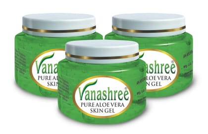 Vanashree Aloe Vera Gel Organic For Face Skin Hair Dry Itchy Acne Sunburn Skin Allergies (100 g) - Pack of 3