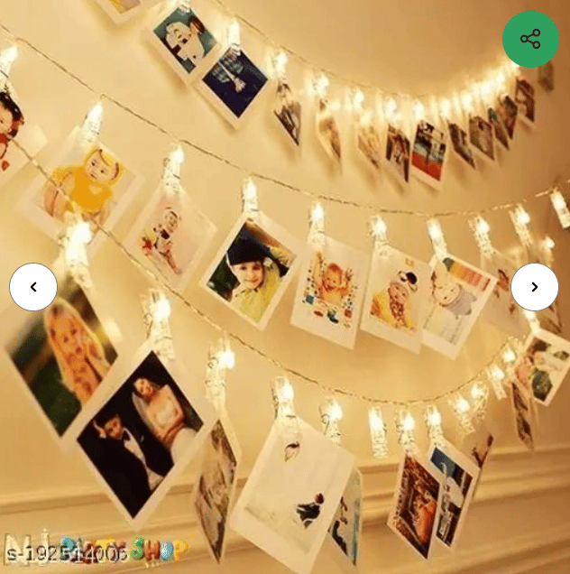 Clip 16 LED String Light for Home Decoration Light (Star Shape)