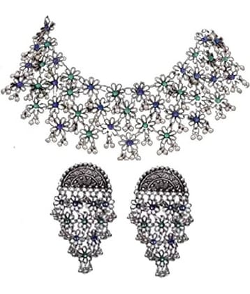 Sunhari Jewels - Multi Color Alloy Necklace Set ( Pack of 1 )