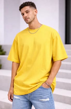 Men's Oversized Yellow T Shirt