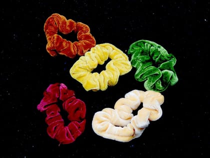 Velvet Sensual Shades Hair Ties & Bands 6 Pcs