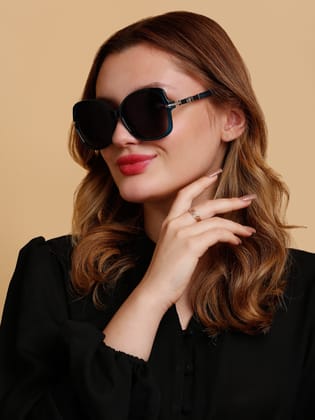 SUNNIES Large Full Frame Metal.Plastic Oversized Solid Polarized Women Sunglasses-SNS-11606-C047