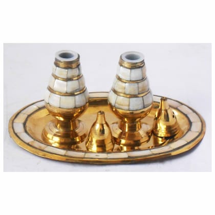 Brass Namak Dani And Mirch Dani Salt And Pepper Holder (ZMAS353)