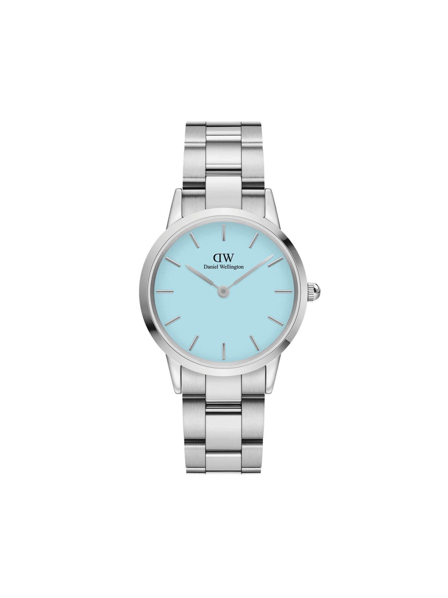 Daniel Wellington Iconic Link 32 mm Blue Dial Women Analogue Watch - DW00100541-Blue