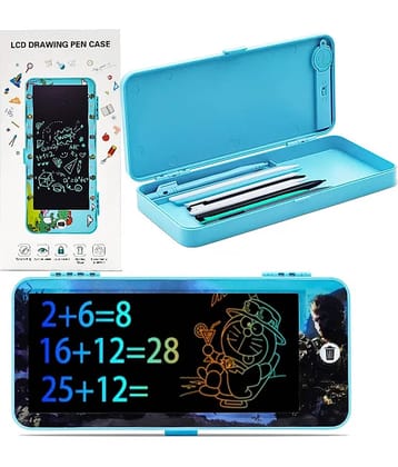 Adbeni Imported LCD Drawing Pen Case with Writing Pen | Large Writing Space & Eye Protection Screen | One-Key Erase Feature with Lock Screen | Replaceable Battery | Magic Pencil Box for Kids
