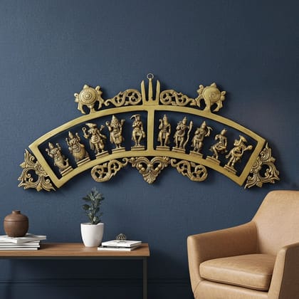 Brass Wall Hanging Showpiece Das Avatar, Height : 12 Inch (BSMAS1309 A)