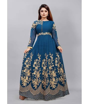 Aika Women Georgette Embellished Ethnic Dress ( Black )
