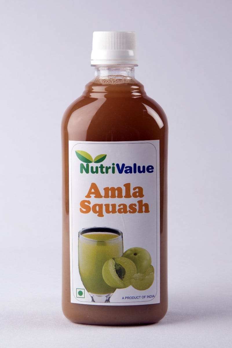 Nutrivalue Amla Squash (500ml) | Natural Antioxidant & Vitamin C Rich | Refreshing Health Drink
