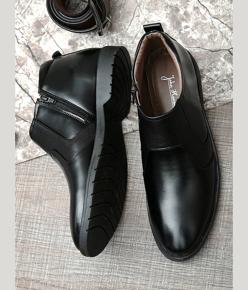 John Karsun Black Men's Casual Boots