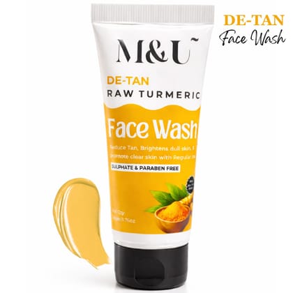 De Tan Raw  Brightening Turmeric Multani Mitti Face Wash - 50g
