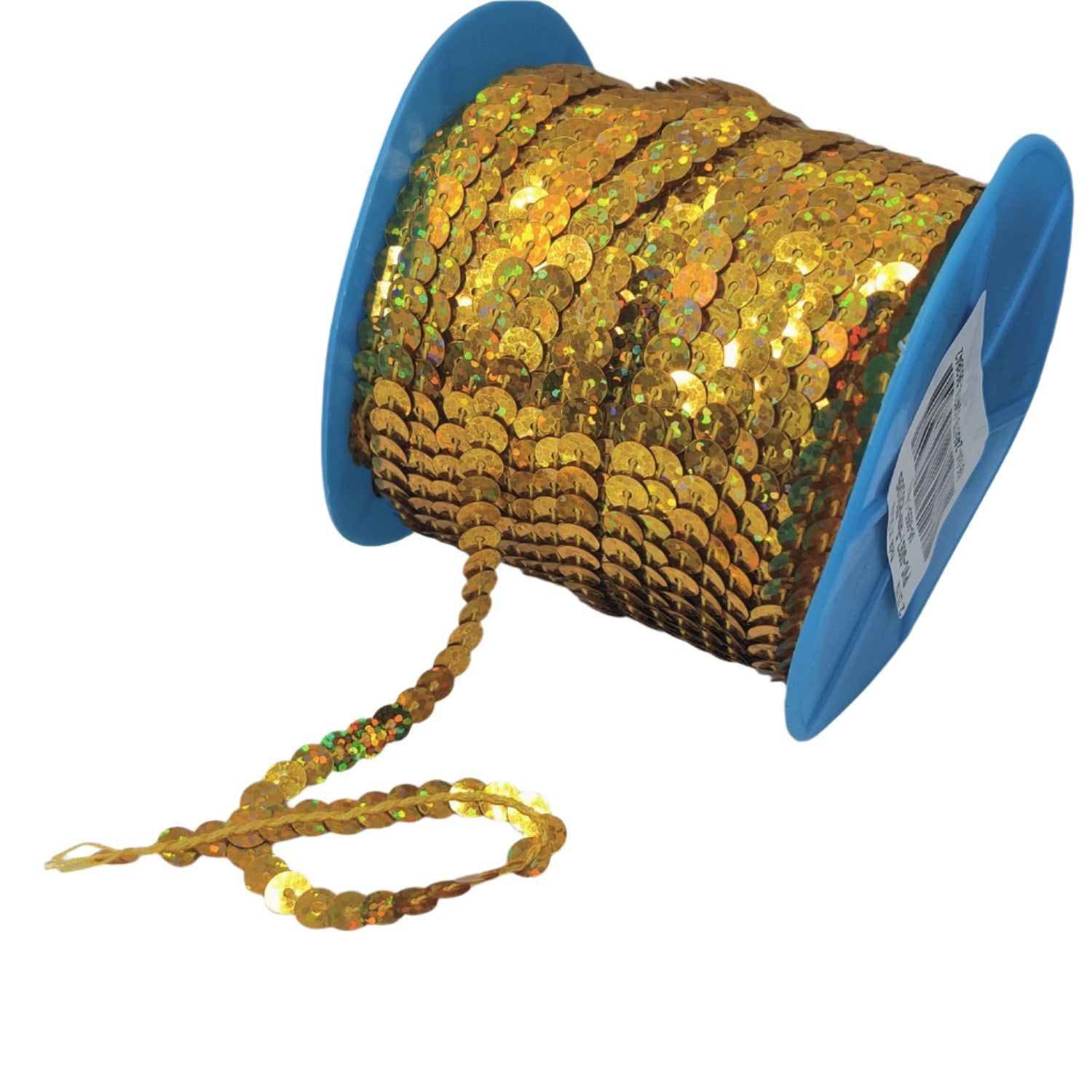 Sequins Chain Rolls (10 Meters) Glitter Golden Brown 6 MM Round Paillettes For Sewing Accessories Garment Ornament Decorative Embellishments-10 Meters