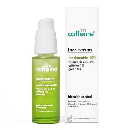 mCaffeine 10% Niacinamide Face Serum for Acne Prone Skin & Oily Skin | With Goodness of Hyaluronic Acid & Green Tea | For Men & Women | Ideal For Monsoon Season | 30ml mCaffeine 10% Niacinamide Face Serum for Acne Prone Skin & Oily Skin | With Goodness of Hyaluronic Acid & Green Tea | For Men & Women | Ideal For Monsoon Season | 30ml