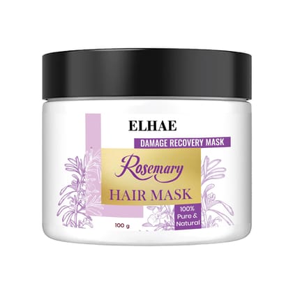 ELHAE Rosemary Hair Mask for Damage Recovery � Deep Conditioning & Nourishment for Healthier, Stronger Hair � 100% Pure & Natural, 100g
