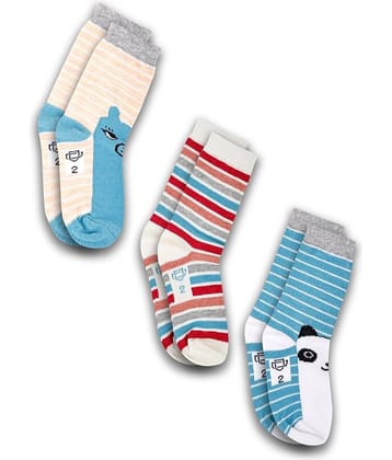 Dollar Socks Multicolor Cotton Blend Boy's Ankle Length Socks ( Pack of 3 )